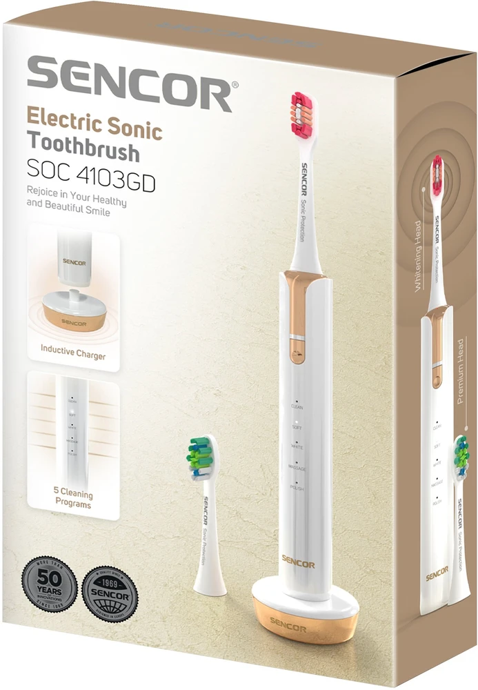 SOC 4103GD Sonic dantų šepetėlis SENCOR
