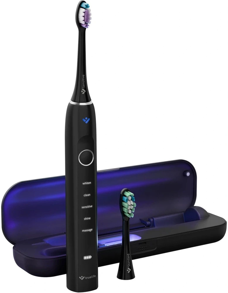 TrueLife SonicBrush Clean70 UV Sonic Dantų šepetėlis, Juodas
