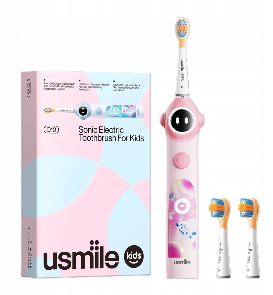 Dantų šepetėlis Šepetėlis Usmile Q10 Rožinė Šepetėlis soniczna vaikams (6970411756893)