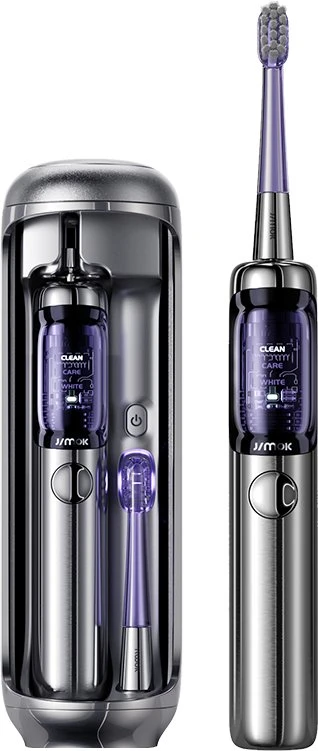 Dantų šepetėlis Šepetėlis Jimok Soniczna Jimok J6 Capsule Sidabrinis - Pilkas + 4 antgaliai