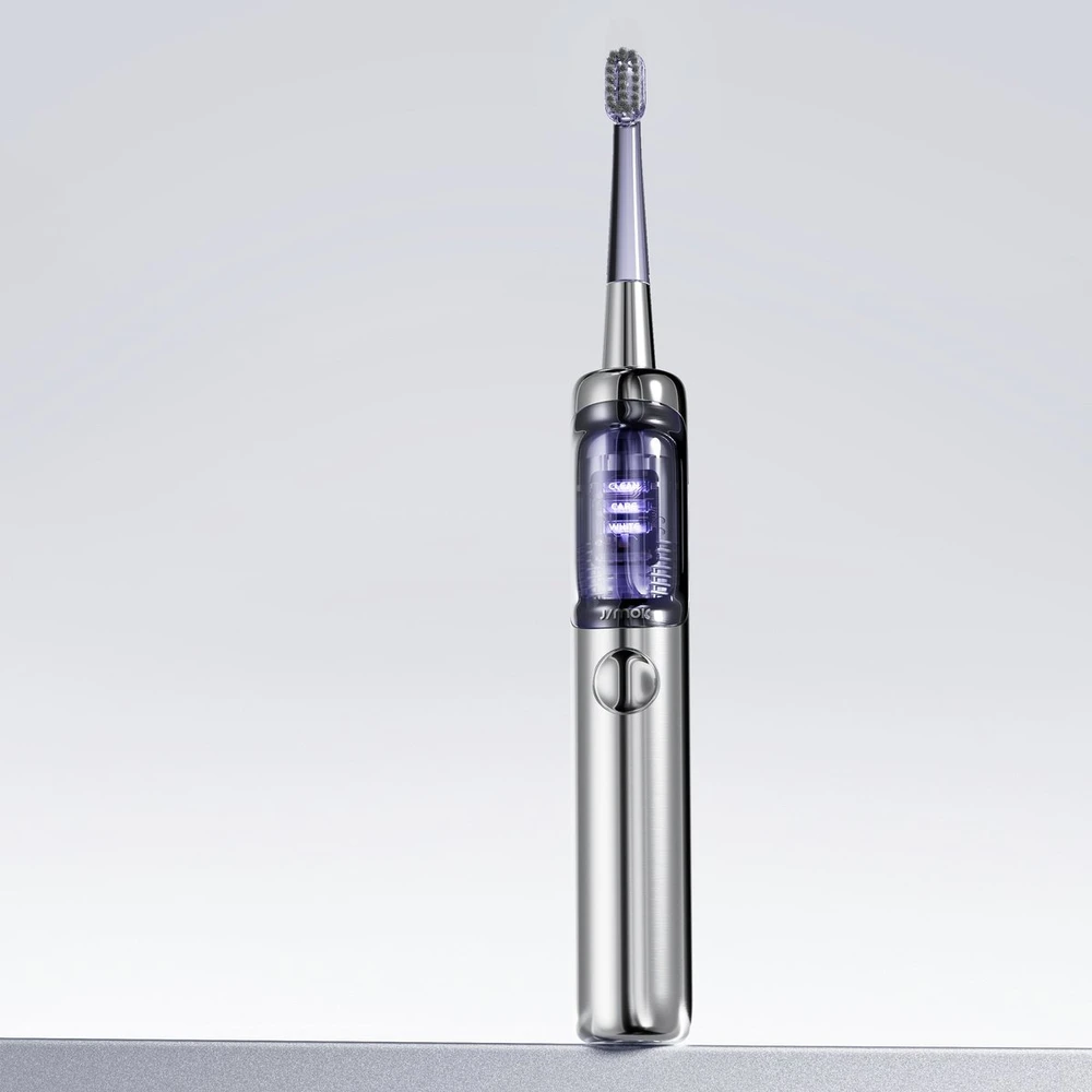 Dantų šepetėlis Šepetėlis Jimok Soniczna Jimok J6 Capsule Sidabrinis - Pilkas + 4 antgaliai