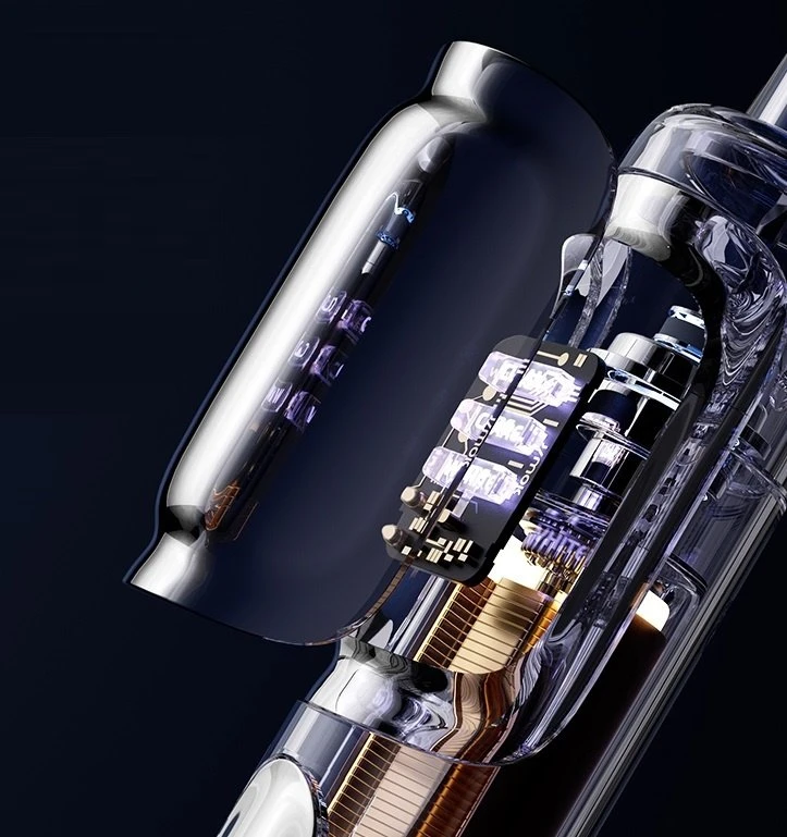 Dantų šepetėlis Šepetėlis Jimok Soniczna Jimok J6 Capsule Sidabrinis - Pilkas + 4 antgaliai