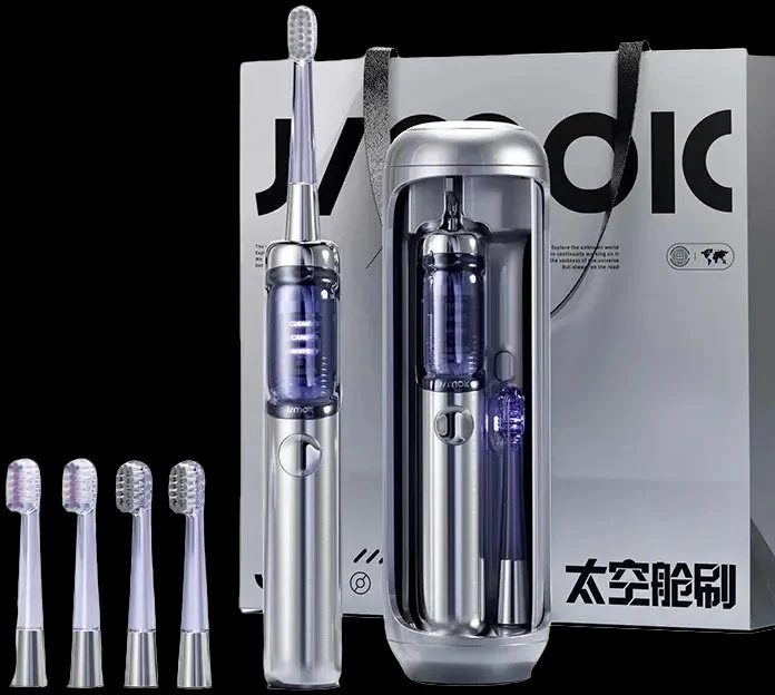 Dantų šepetėlis Šepetėlis Jimok Soniczna Jimok J6 Capsule Sidabrinis - Pilkas + 4 antgaliai