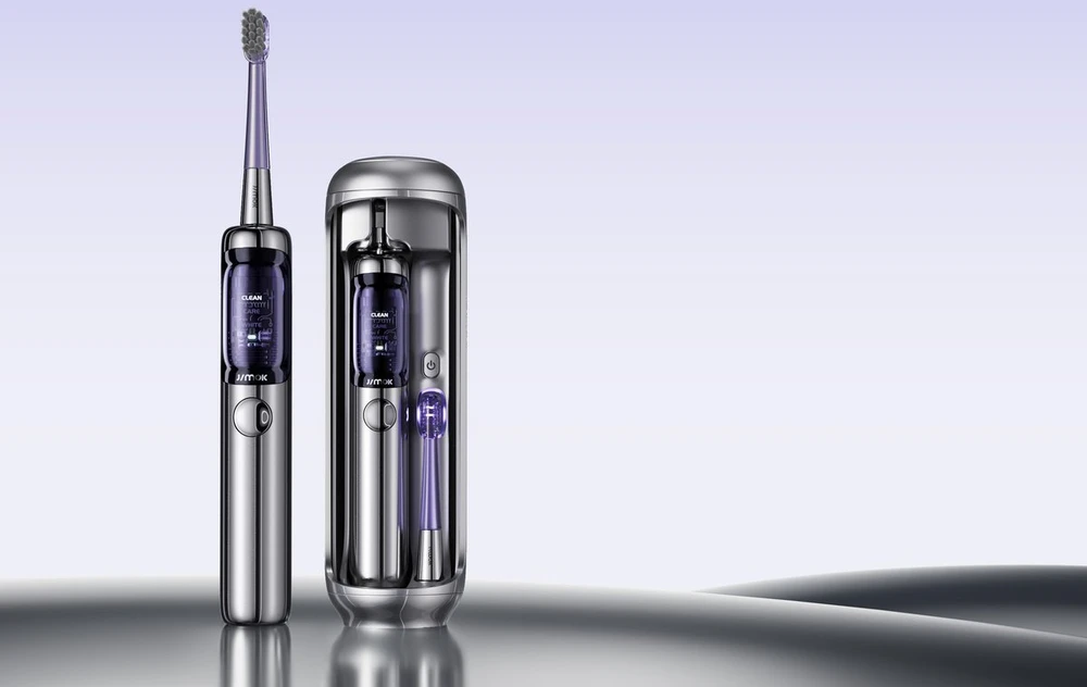 Dantų šepetėlis Šepetėlis Jimok Soniczna Jimok J6 Capsule Sidabrinis - Pilkas + 4 antgaliai