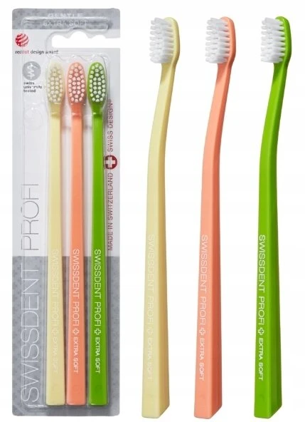 Swissdent Profi Gentle Extra Soft dantų šepetėlis 2 vnt. + 1 vnt.