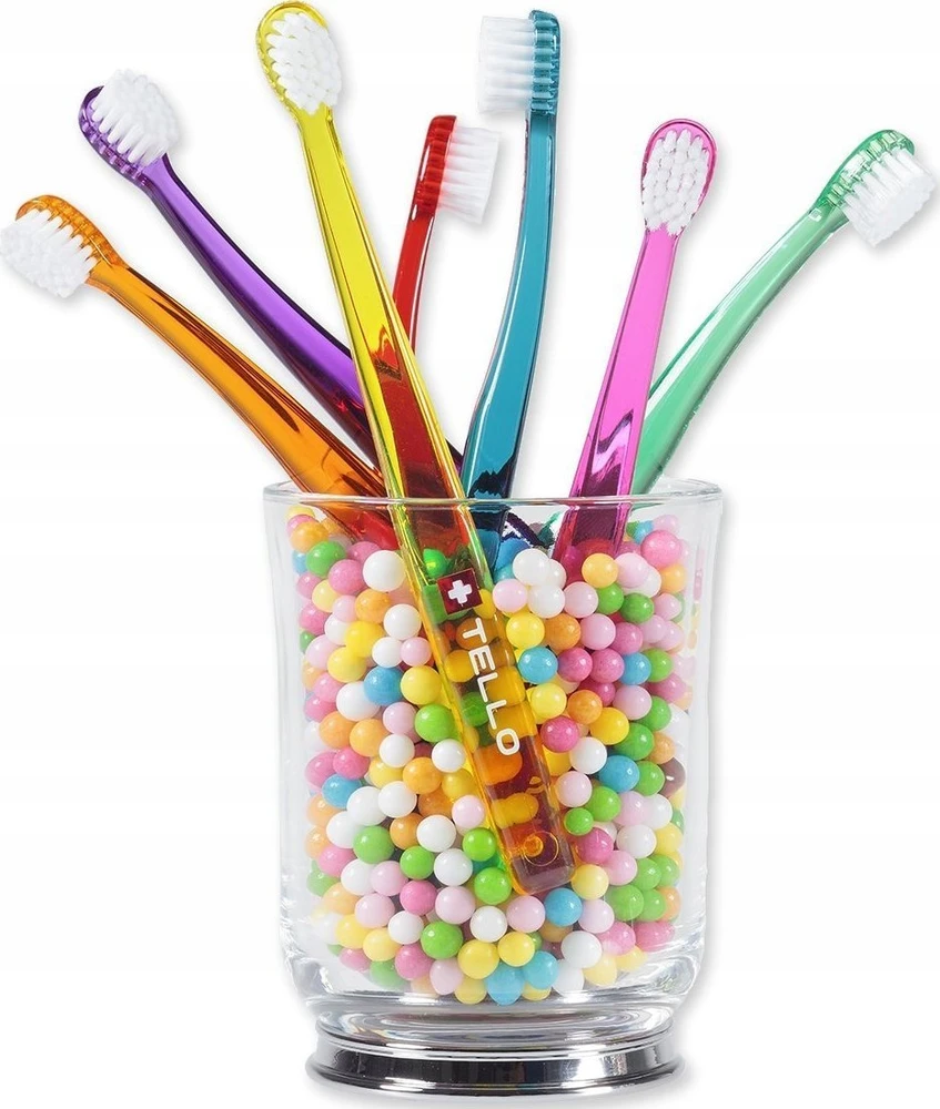 Dantų šepetėlių rinkinys, TELLO 6240 Ultra Soft TRIO, labai minkšti, 3 vnt.