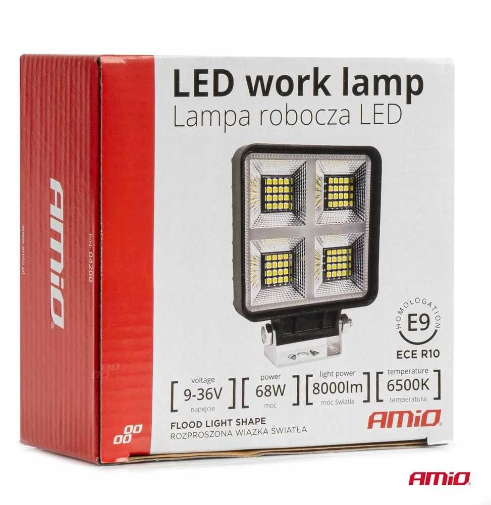 Amio LED Darbinė lempa AWL59, 68W 6500K 8000lm 9-36V