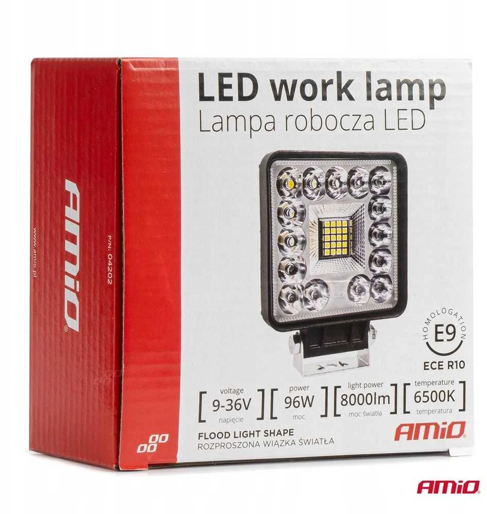 Amio LED Darbinė lempa AWL61, 96W 6500K 8000lm 9-36V