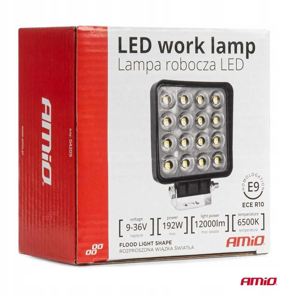 Amio LED Darbinė lempa AWL64, 192W 6500K 12000lm 9-36V