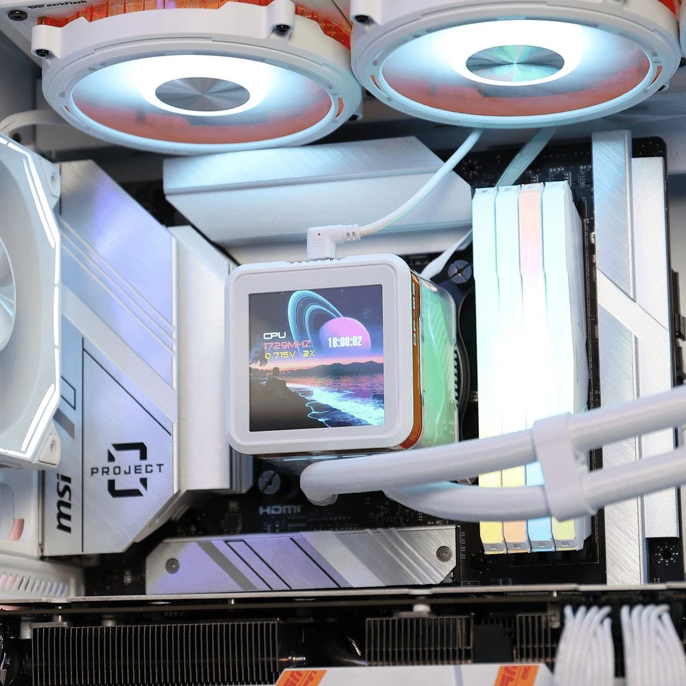 darkflash DE360 aušintuvas su LCD ekranu