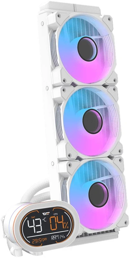 „Vanduo“ aušinimas „Darkflash DH360D“ procesoriui (baltas)