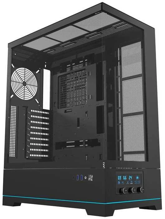 Darkflash DY451 kompiuterio dėklas be ventiliatorių (juodas)