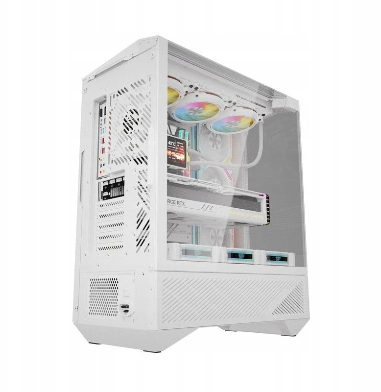 „Darkflash DY460“ kompiuterio korpusas (Baltas) + 4 ARGB ventiliatoriai