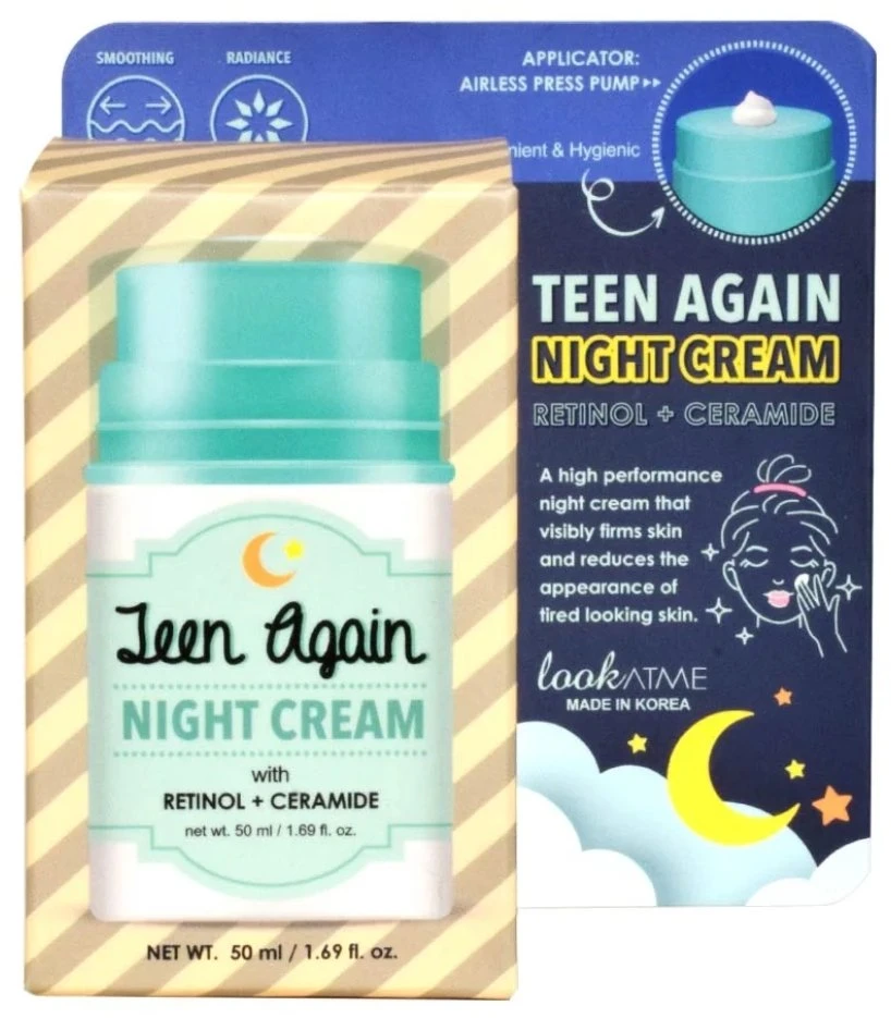 Look At Me Teen Again Retinol Revitalising Night Kremas Veidui, 50 ml