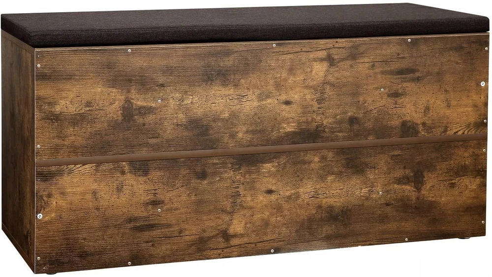 Dąstal Batų lentyna su sėdimąja dalimi ir 10 lentynų, ruda ir tamsiai ruda, 104 x 30 x 48 cm