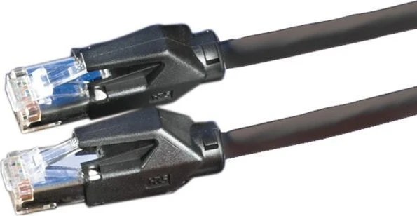 Dätwyler DÄTWYLER S/FTP Kryžminio kabelio kat. 6 (E klasė), CU 7702 flex LS0H, Hirose TM21, juoda, 10 m