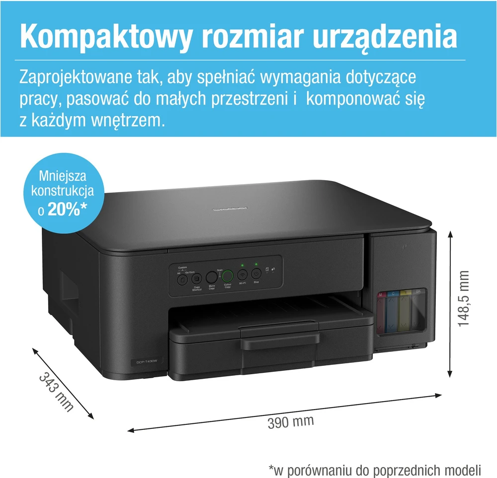 Brother DCP-T430W multifunction spausdintuvas Inkjet A4 6000 x 1200 DPI Wi-Fi