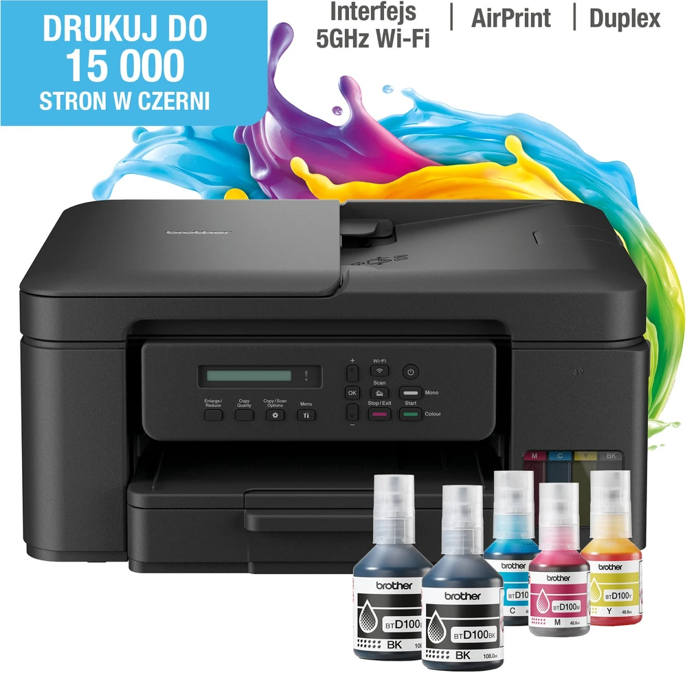 Spausdintuvas Brother | DCP-T730DW | Inkjet | Spalvotas | A4 | Wi-Fi | Juodas