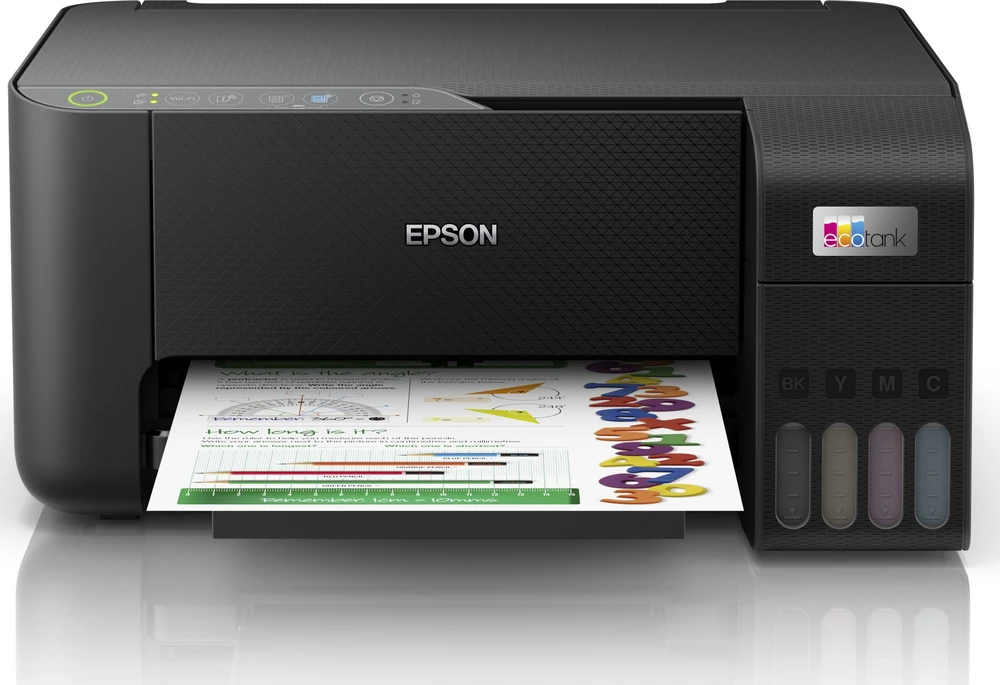 Daugiafunkcis Spausdintuvas - Epson EcoTank ET-2860 Belaidis, 100 lapų dėklas, Juoda/Spalvota