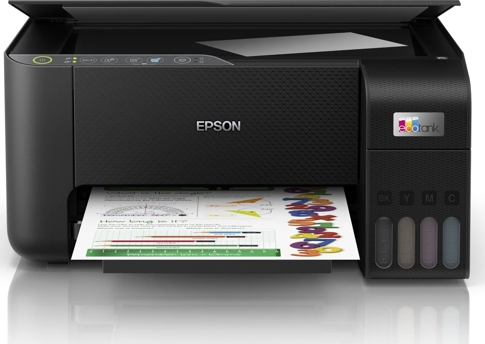 Daugiafunkcis Spausdintuvas - Epson EcoTank ET-2860 Belaidis, 100 lapų dėklas, Juoda/Spalvota