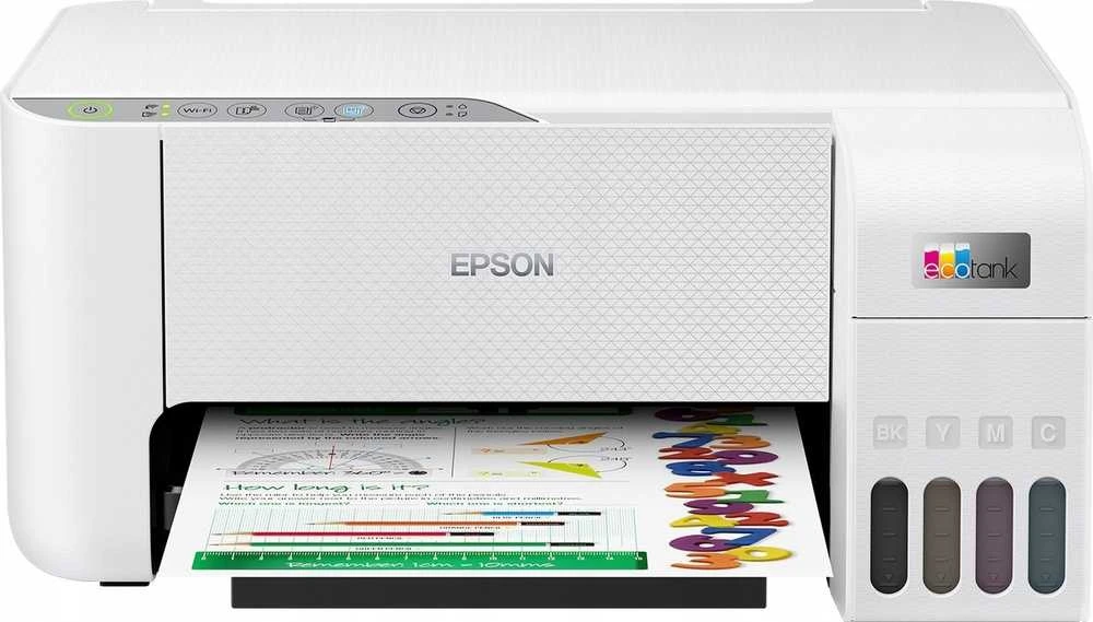 Daugiafunkcis spausdintuvas Epson EcoTank L3276, rašalinis,  Spalvotas | 3-in-1 | A4 | Wi-Fi | Baltas