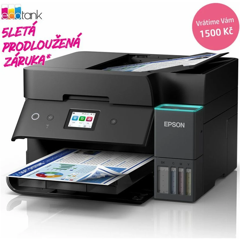 Spausdintuvas Epson | Daugiafunkcinis printers | EcoTank L6390 | Inkjet | Spalvotas | A4 | Wi-Fi | Juodas