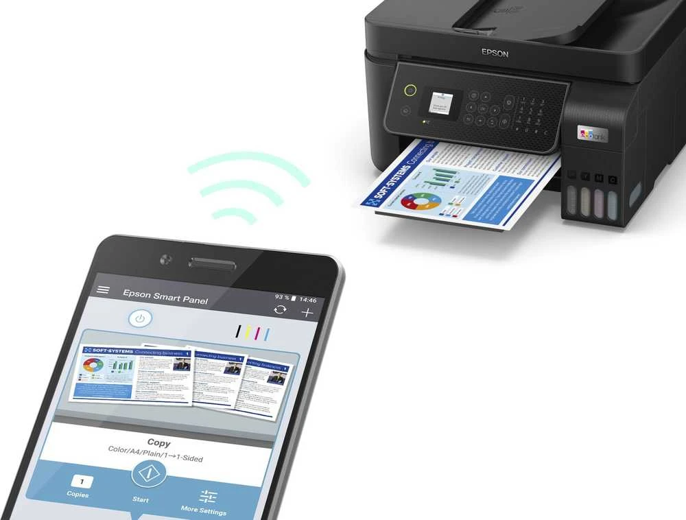 Spausdintuvas Epson | Daugiafunkcinis printers | EcoTank L5310 | Inkjet | Spalvotas | A4 | Wi-Fi | Juodas