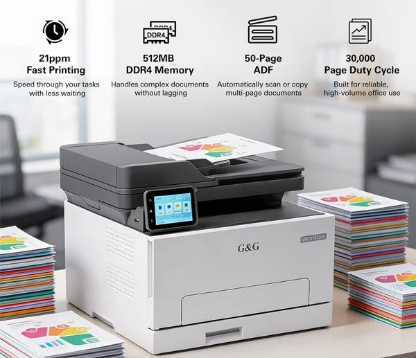 Spausdintuvas G&G GM2010CDW Farblaserdrucker 3-in-1-Multifunktion