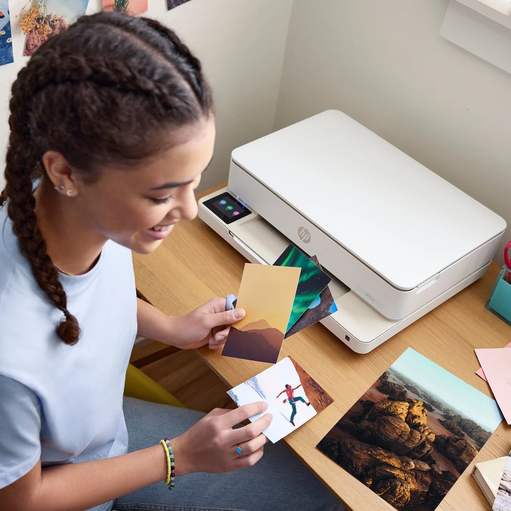 „Hewlett Packard“ (HP) „HP ENVY 6120e“ daugiafunkcis daugiafunkcis spalvotas rašalinis spausdintuvas, 216 x 297 mm, A4, 8 psl./min., kopijavimas, 10 psl./min., spausdinimas, 100 lapų, USB, „Wi-Fi“, „Portobello“