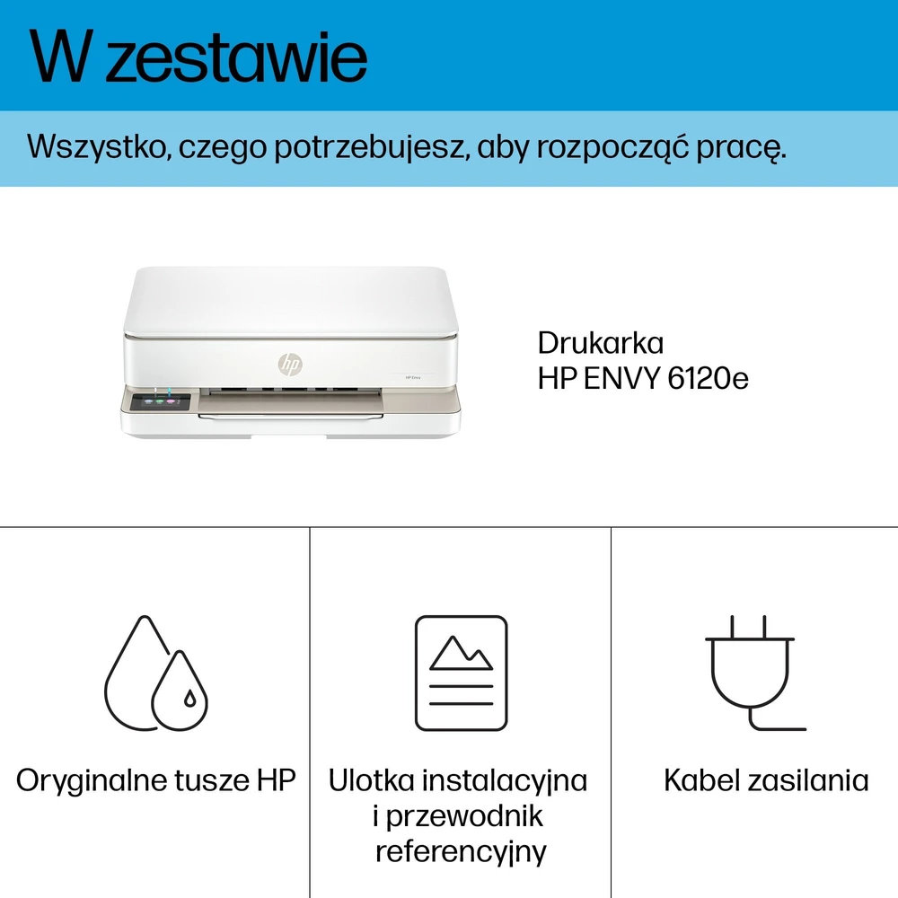 „Hewlett Packard“ (HP) „HP ENVY 6120e“ daugiafunkcis daugiafunkcis spalvotas rašalinis spausdintuvas, 216 x 297 mm, A4, 8 psl./min., kopijavimas, 10 psl./min., spausdinimas, 100 lapų, USB, „Wi-Fi“, „Portobello“