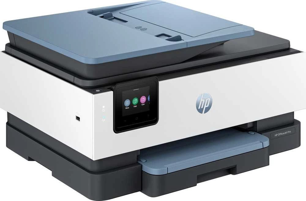 HP „Officejet Pro 8135e“ – daugiafunkcis spausdintuvas – spalvotas – rašalinis – „Legal“ formatas (216 x 356 mm) (originalas) – A4/Legal (laikmenos) – iki 20 ppm (spausdinimas) – 225 lapai – 33,6 Kbps – USB 2.0, USB prievadas, „Wi-Fi“ (ac), „Bluetooth“ – tamsiai mėlyna (40Q47B#629)