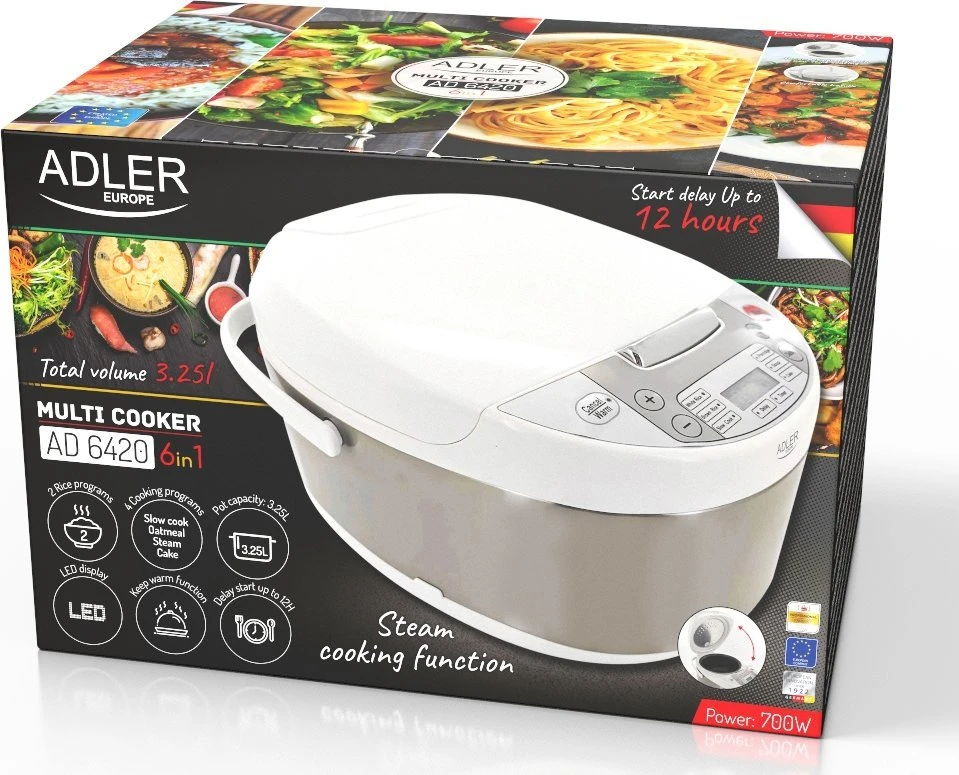 Adler Daugiafunkcinis puodas 6 in 1 | AD 6420 | 700 W | 3.25 L | Number of programs 6