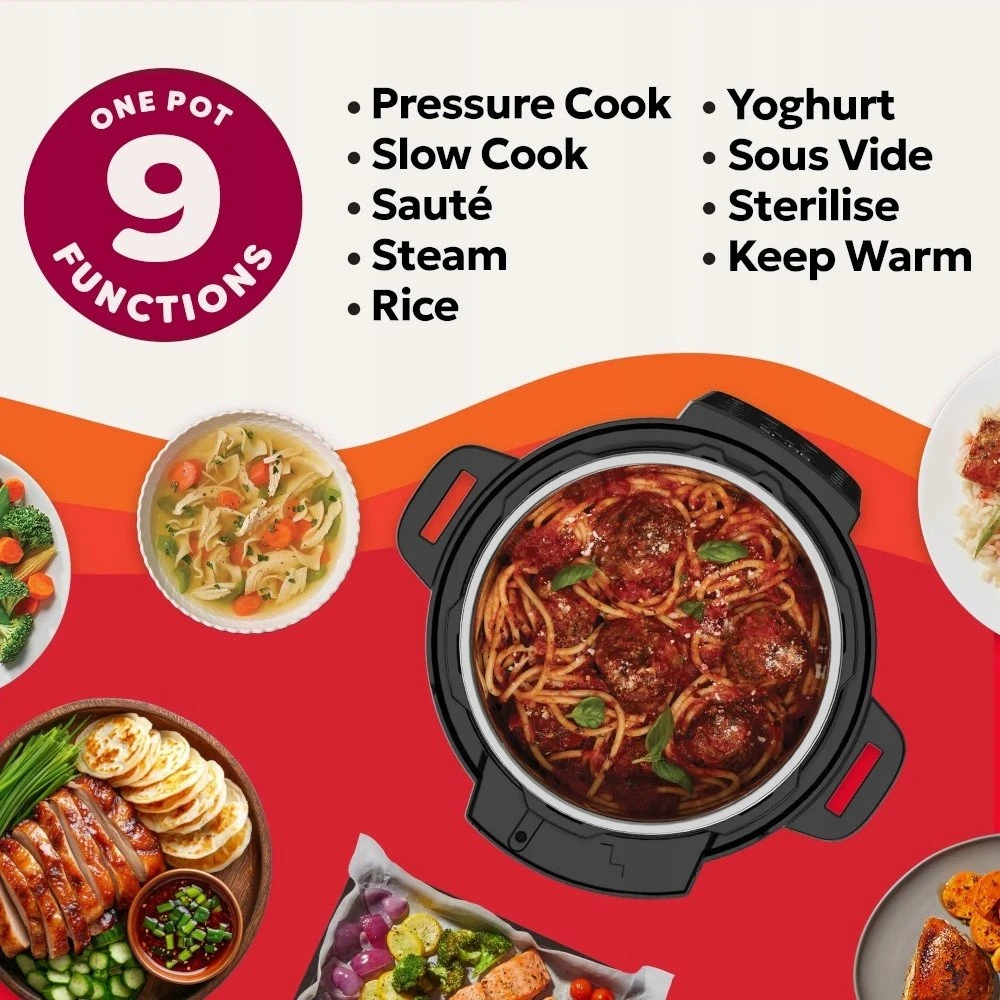 Instant Pot daugiafunkcis puodas 9-in-1, 5.7 l, 1000 W, nerūdijantis plienas, RPPC61-BK