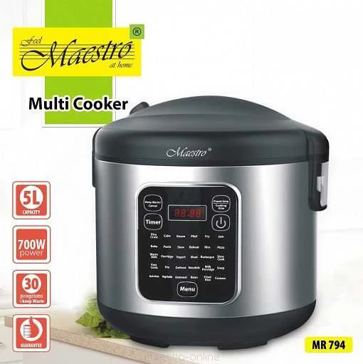 Maestro MR-794 multi cooker 5 L 900 W Juodas, Satin steel