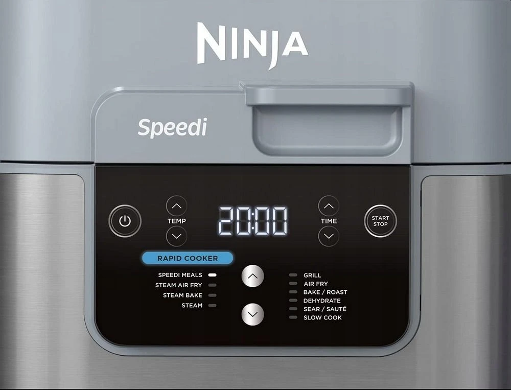 Ninja ON400DE, Karšto oro gruzdintuvė, 5,7 l, Vienguba, Pilka, Jutiklinis, Atskirai stovinti