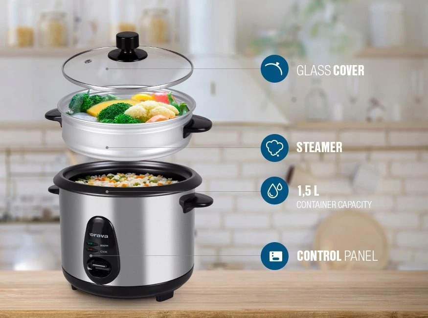 Orava MH-05 daugiafunkcis puodas, 500 W, 1,5 l, temperatūros palaikymas, automatinis išsijungimas, juoda / sidabrinė