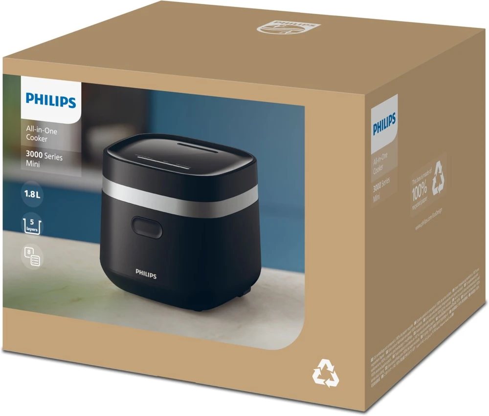 Daugiafunkcis puodas Philips 3000 serija „Mini All-in-One Cooker“ HD3090/80