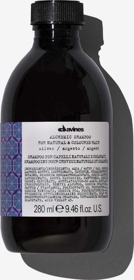 Davines ALCHEMIC Šampūnas Sidabrinis dažantis šampūnas šviesiems plaukams, 280 ml