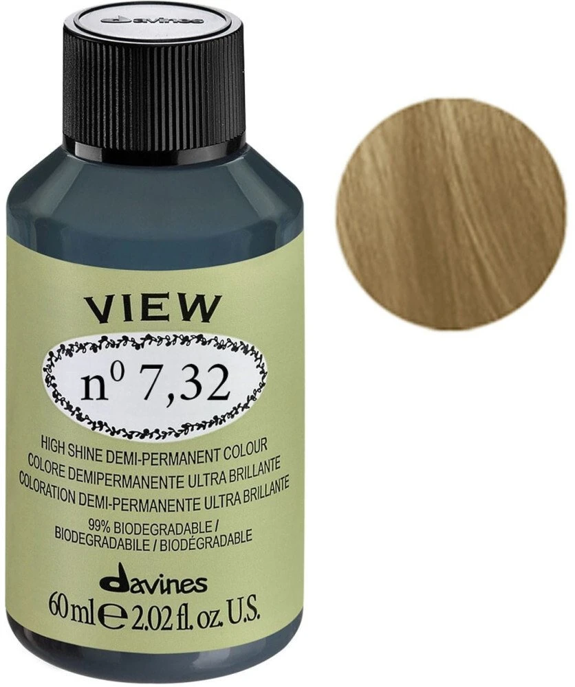 Davines View Demi-Permanent Hair Dye 7.32 , 60 ml