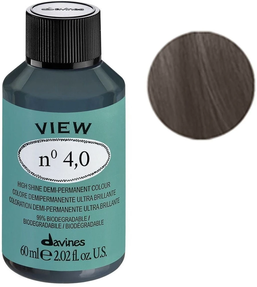 Davines View Demi-Permanent Hair Dye 4.0 , 60 ml