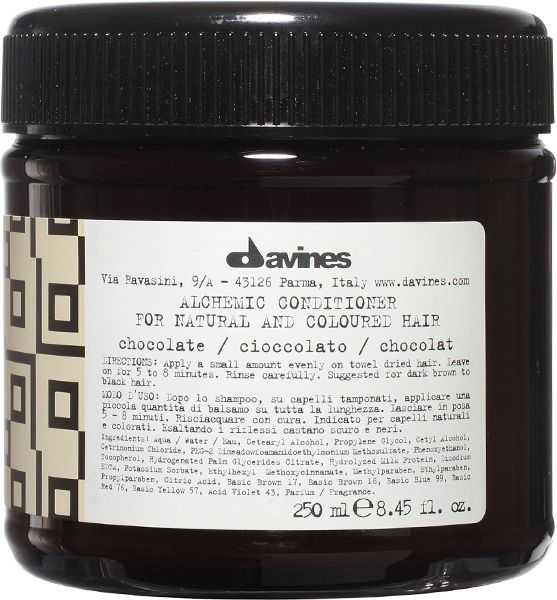 Davines ALCHEMIC Conditioner Chocolate dažantis kondicionierius tamsiai rudiems ir juodiems plaukams, 250 ml