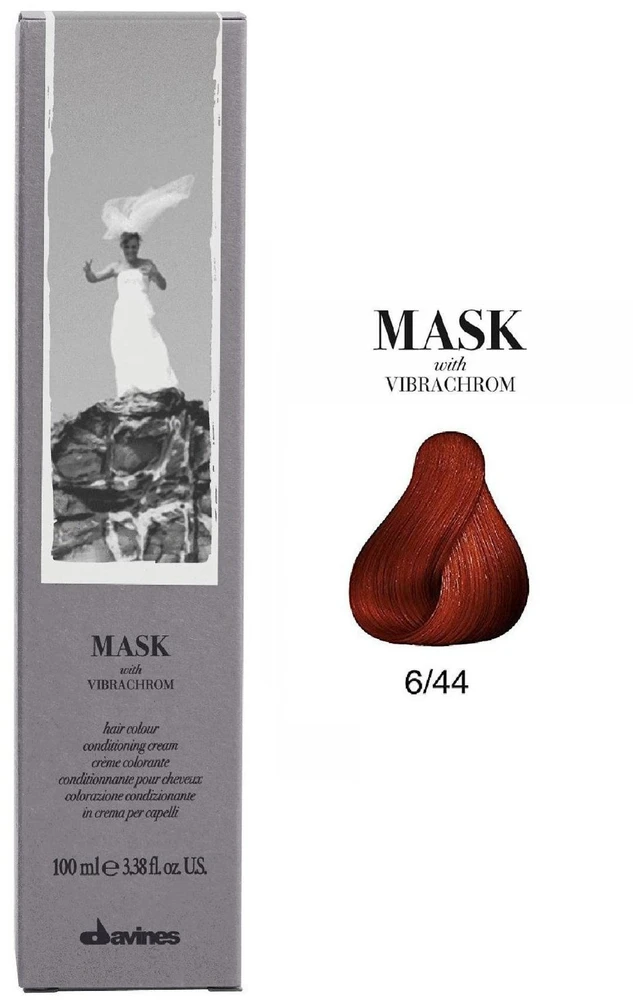 Davines plaukų kaukė su Vibrachrom ilgalaikiais dažais 6.44, 100 ml
