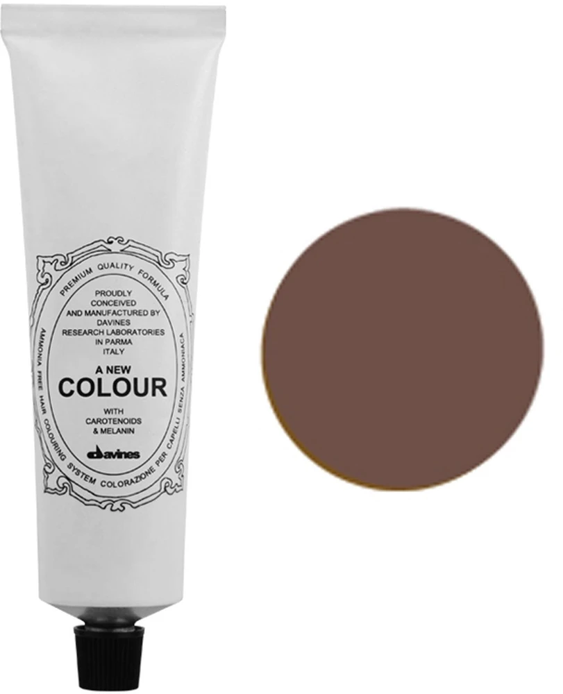 Davines A New Colour 77.0 dažų tūtelė su spalvos pavyzdžiu