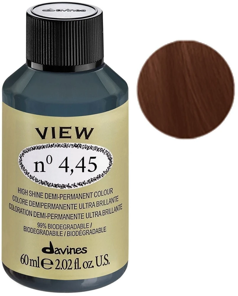 Davines View Demi-Permanent Hair Dye 4.45 , 60 ml