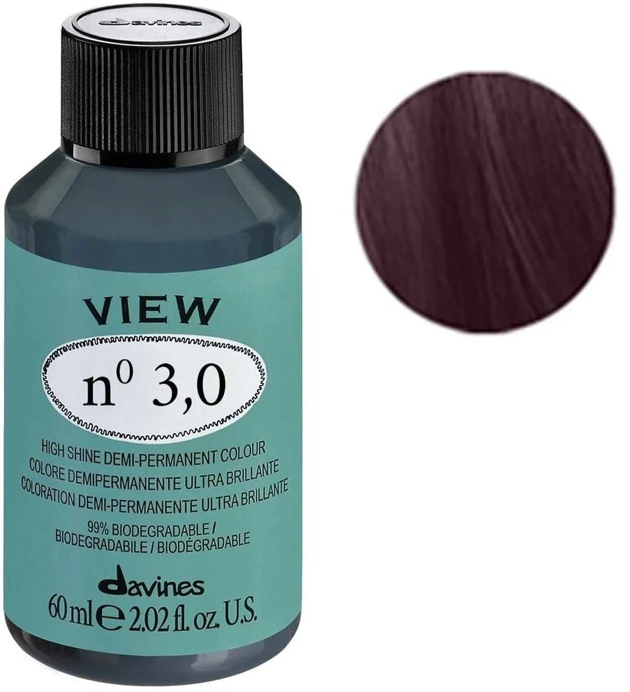 Davines View Hair Colouring Kremas Toneris 3.0 Dark Brown 60 ml Unisex