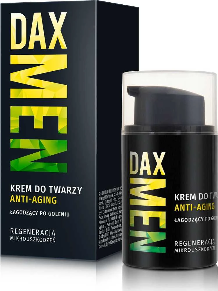 Dax Men Senėjimą stabdantis veido kremas raminantis po skutimosi 50ml