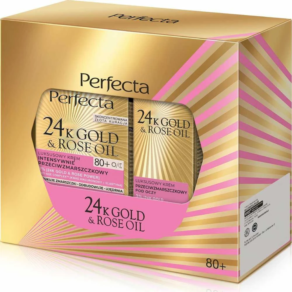 Perfecta rinkiniai 24K aukso ir rožių aliejus
