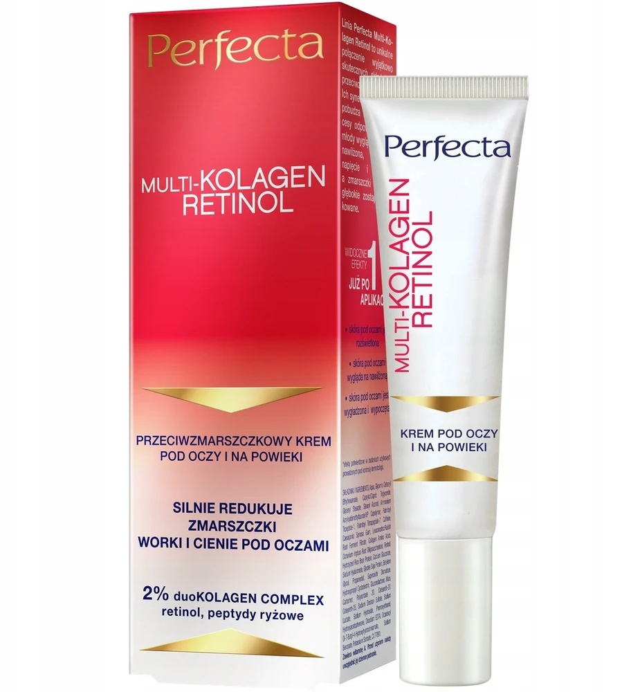 DAX Perfecta Daugiasluoksnis kolageno retinolio kremas nuo raukšlių paakių ir vokų sričiai 15 ml