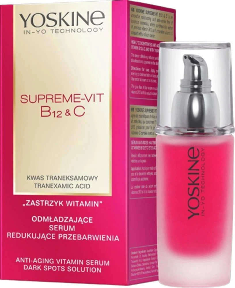 DAX YOSKINE Supreme Vit B12 & C jauninantis serumas, mažinantis spalvos pokyčius 30 ml