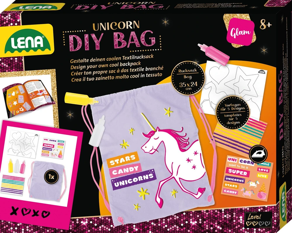 Lena Day Fashion Unicorn Kuprinė, Zaprojektuj swój plecak